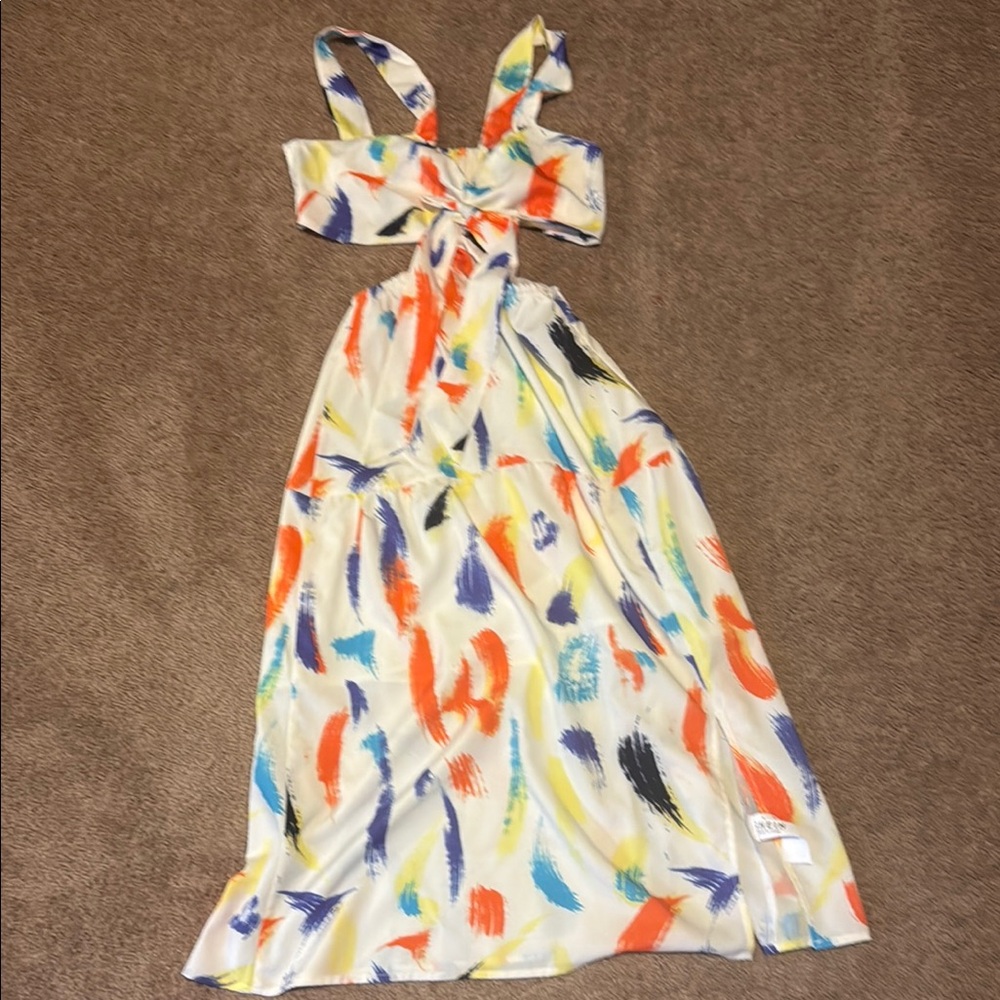 Colorful Abstract Maxi Dress
